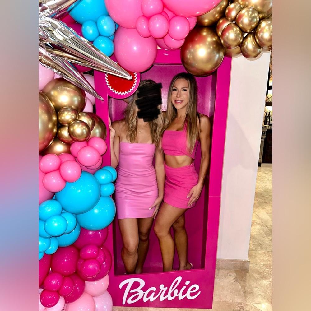 Skylar + Madison Pink Crop Top and Mini Skirt Set